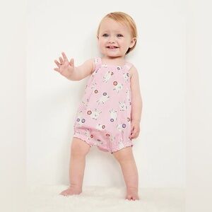 Old Navy Pink Bunny Print Kids One Piece